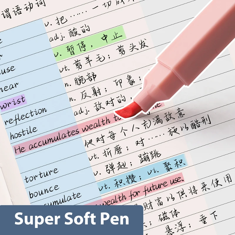 Double-Headed Highlighter Marker Highlighter Pen Marker Pen Student Office School Stationery 6pcs/set highlighter marker highlighter pen marker pen
