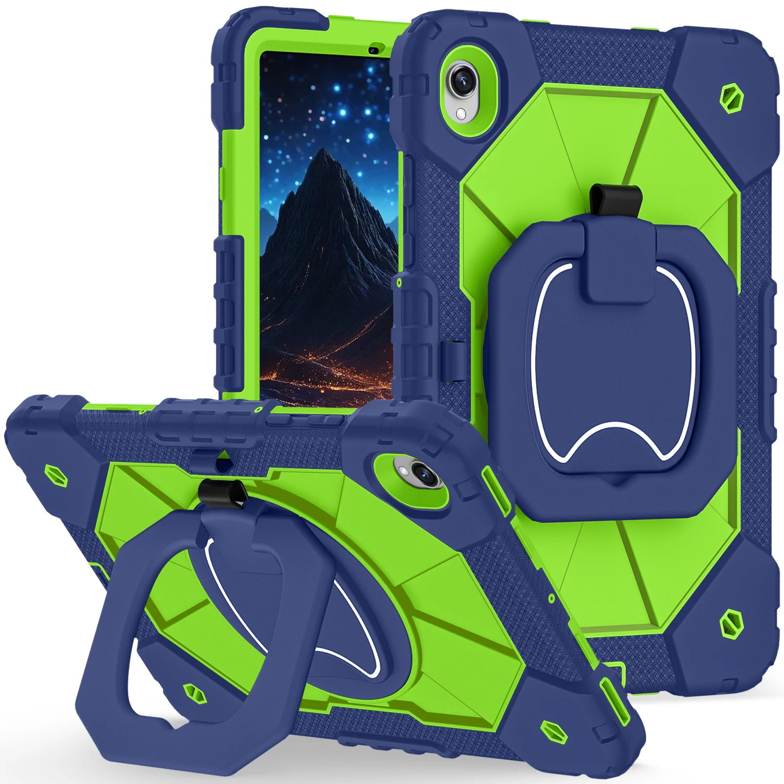 Enhanced 360° Rotating Shockproof Tablet Case and Stand - Durable Armor Protective Cover