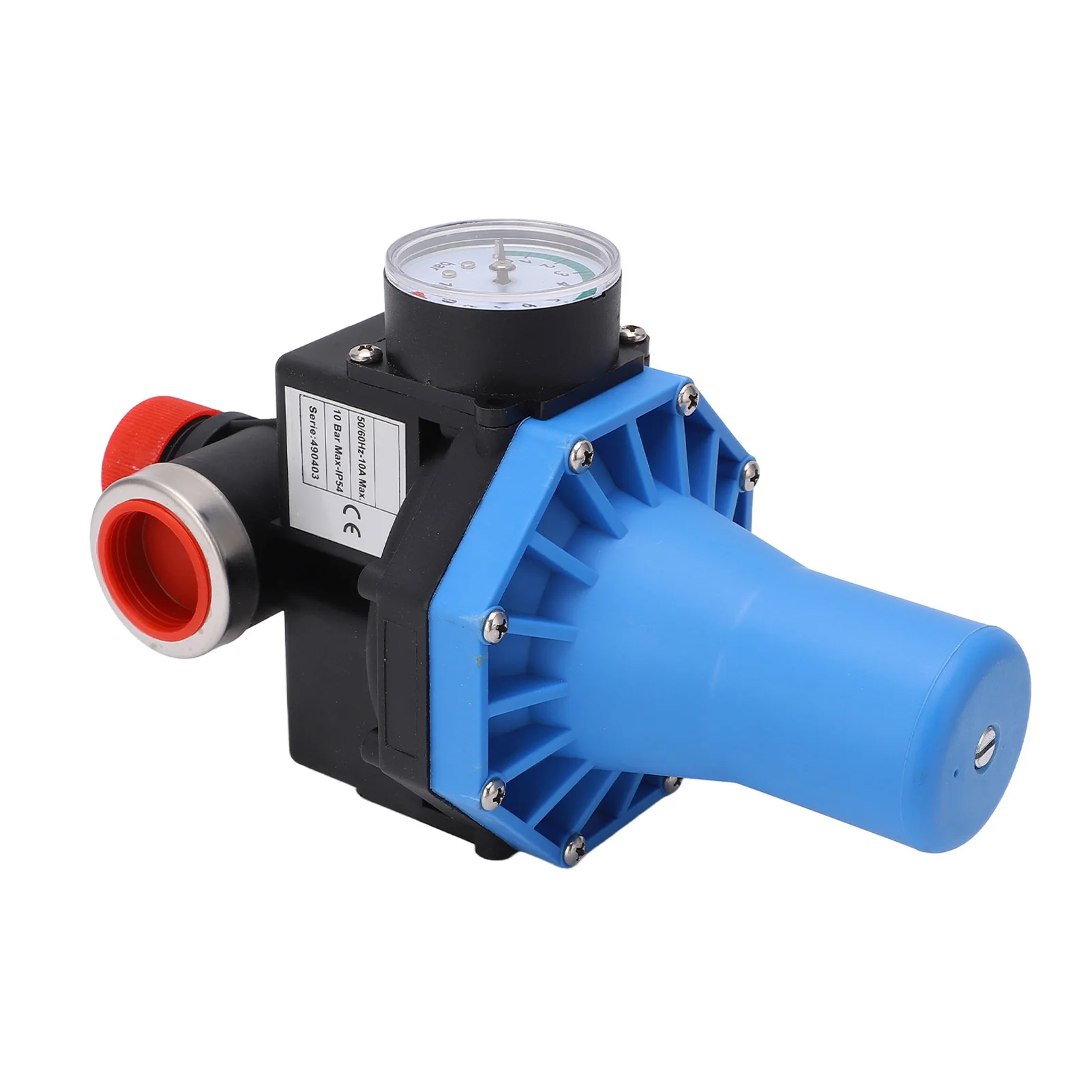 Water Pump Pressure Controller Waterproof Adjustment Automatic Water Pump Control Switch with Single Way Valve