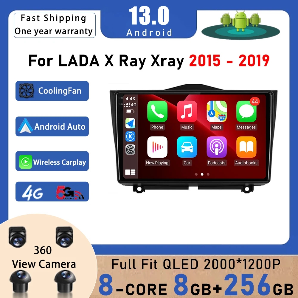 

Автомобильный радиоприемник, мультимедийный плеер для LADA X Ray Xray 2015-2019, 9-дюймовый экран, Android 13, GPS-навигация, аудио DSP, стерео