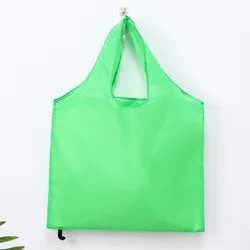 Foldable Reusable Eco-Friendly Tote Bag with Cartoon Cactus Print (Green 46x66cm)