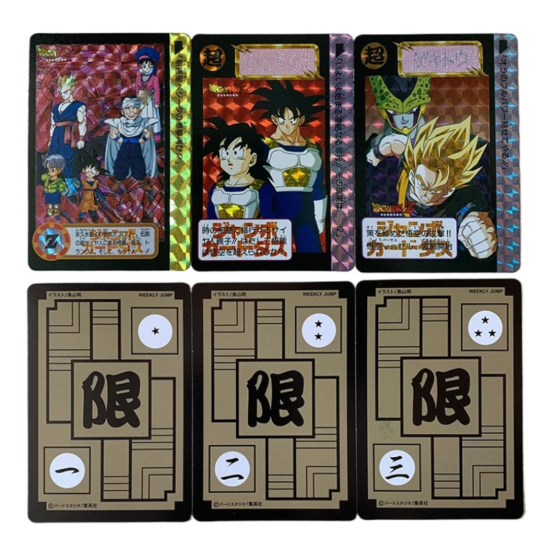 

Аниме «Драконий жемчуг», периферийная клетчатая флеш-карта, Реплика карт, 3 коллекции, игрушка для детей и мальчиков, подарок на день рождения, серия