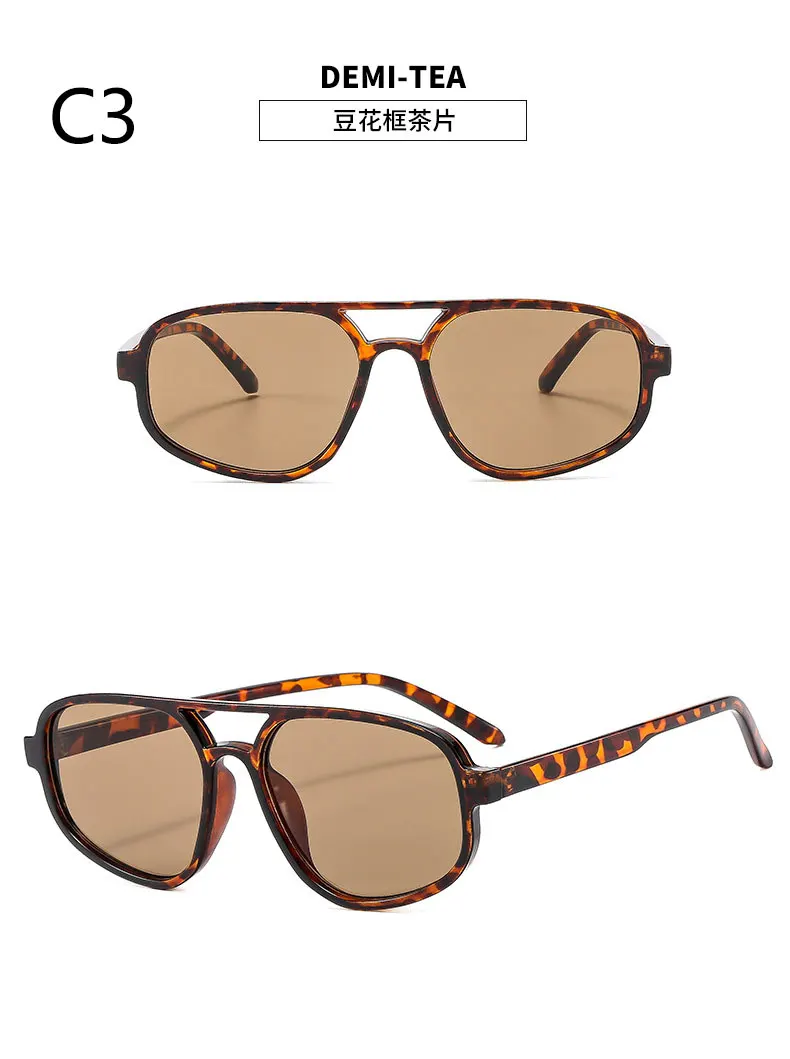 BOYSEEN Braune Sonnenbrille für Damen, UV400, polygonale Retro-Brille, Fahrsonnenbrille – Detail 10