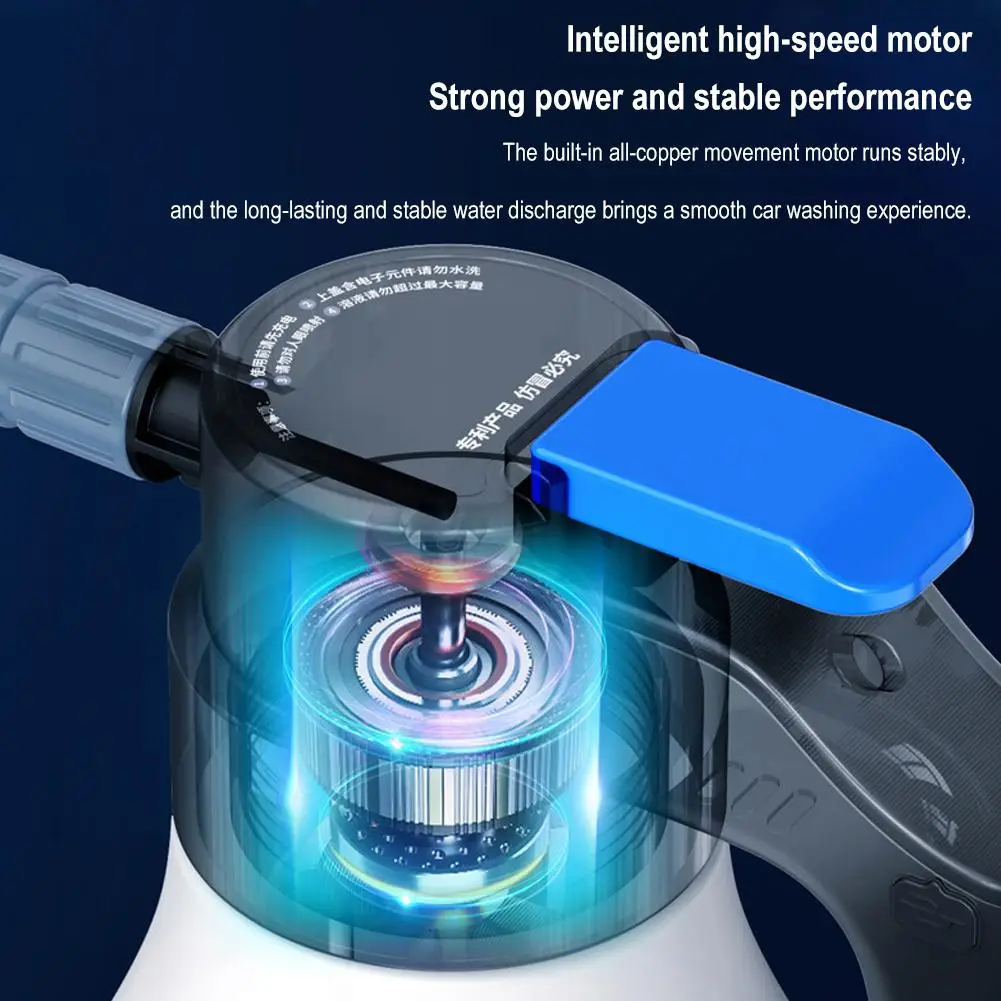 1.5L Electric Foam Sprayer Multi Hand Pump Foam Sprayer 2600mAh Lithium Battery Foam Lance 1h Endurance Car Wash Towel Foam Wash 4