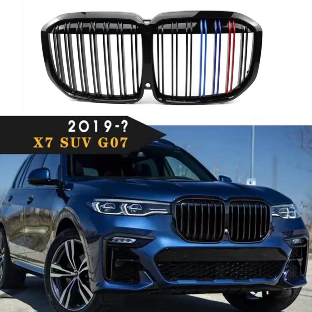 

Лидер продаж, Передние решетки из АБС-материала для 2019- BMW X7 G07, Модернизированная двойная планка, гоночный бампер, решетка радиатора, капота, гриль