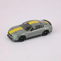 Premium Metal Collectible Ford Mustang GT Static Model Car, 2018 Edition (Grey)