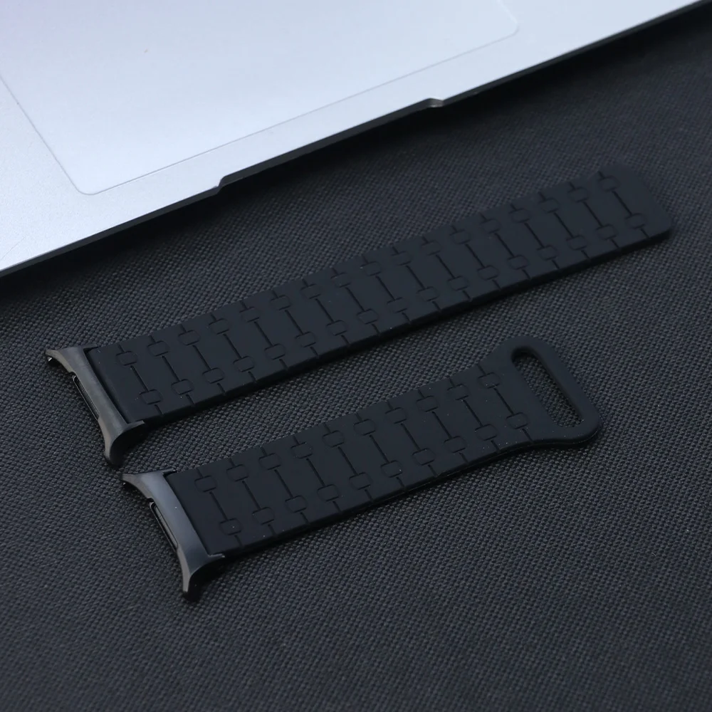 Silicone Sport Band with Magnetic Loop Strap for Smartwatch - Curved End Design, No Gaps, 47mm
