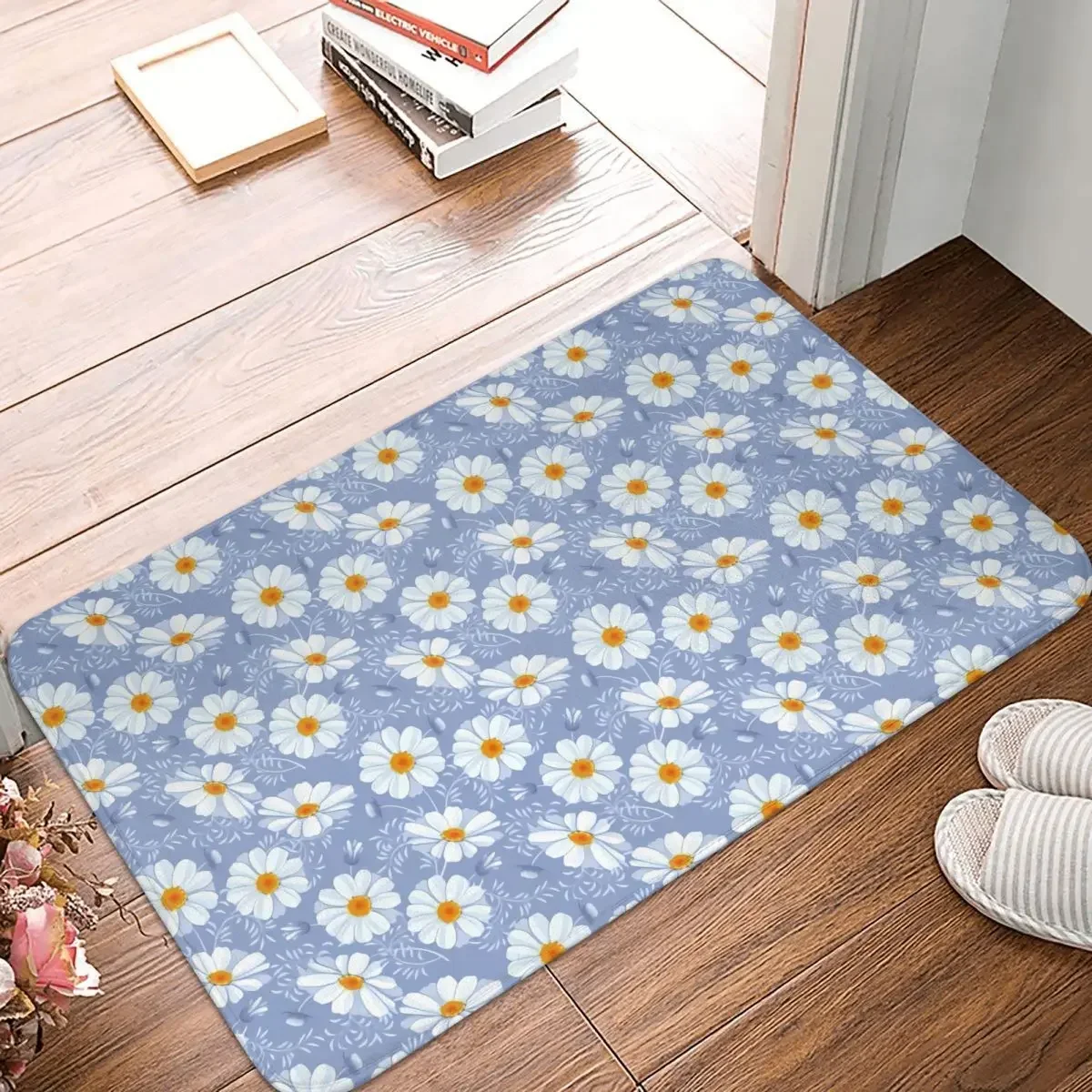 

Bedroom Mat Daisy Chrysanthemum Flower Rug Home Doormat Kitchen Carpet Balcony