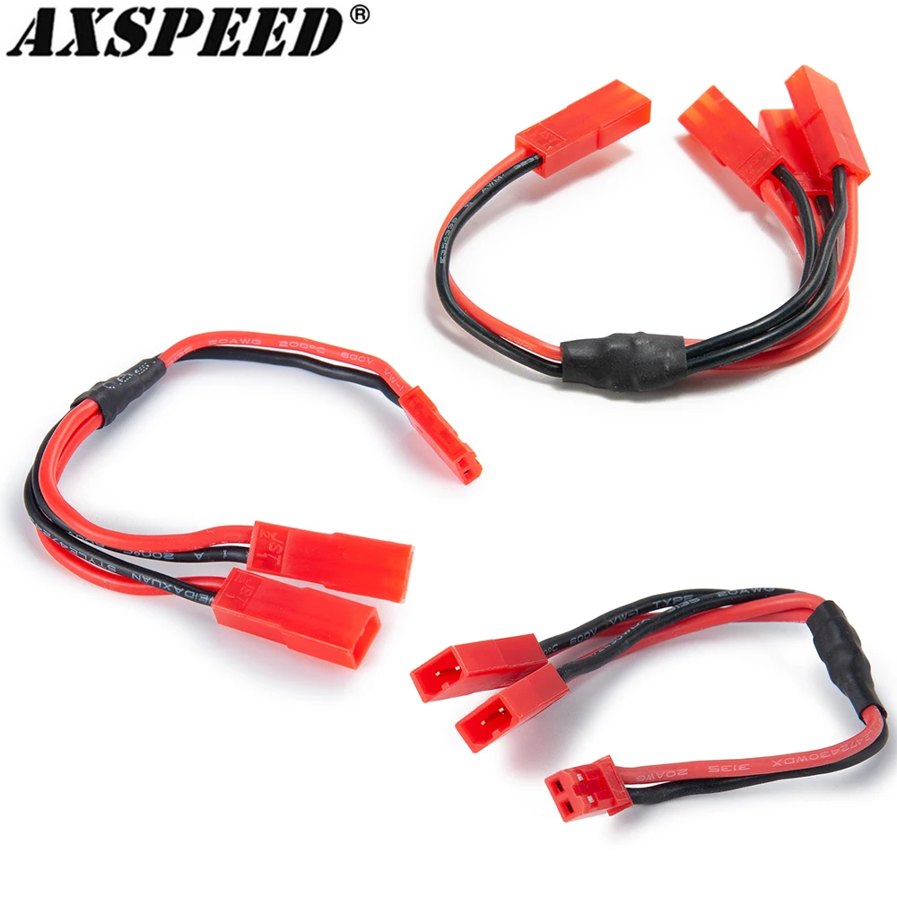 Axspeed Y Cable Esc Power Supply Cablaggio Esterno Jst Maschio Femmina Spina Da 1 A 2, Da 1 A 3 Per 1/10 Rc Crawler Car Trx6 Trx4 Bronco
