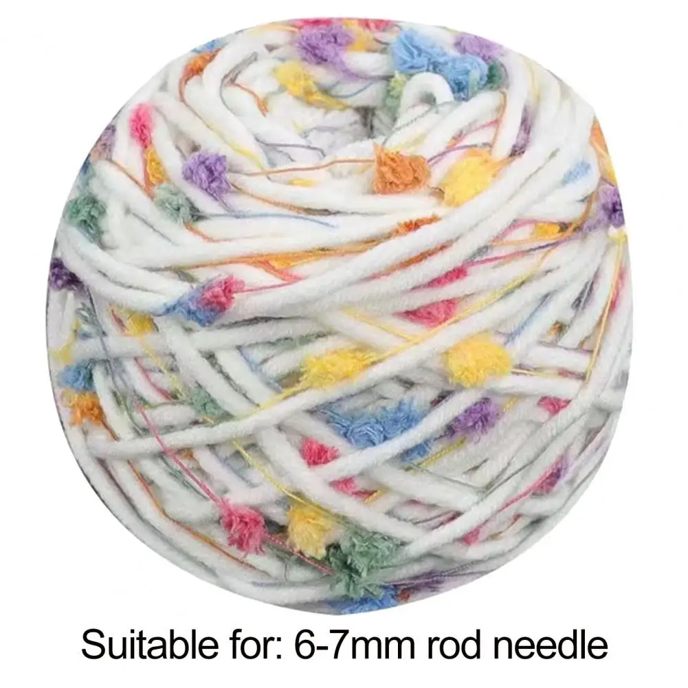 Pretty Knitting Yarn Wear Resistant Woolen Yarn Decorative DIY Colorful Woolen Ball Hand Knitting Crochet Thread