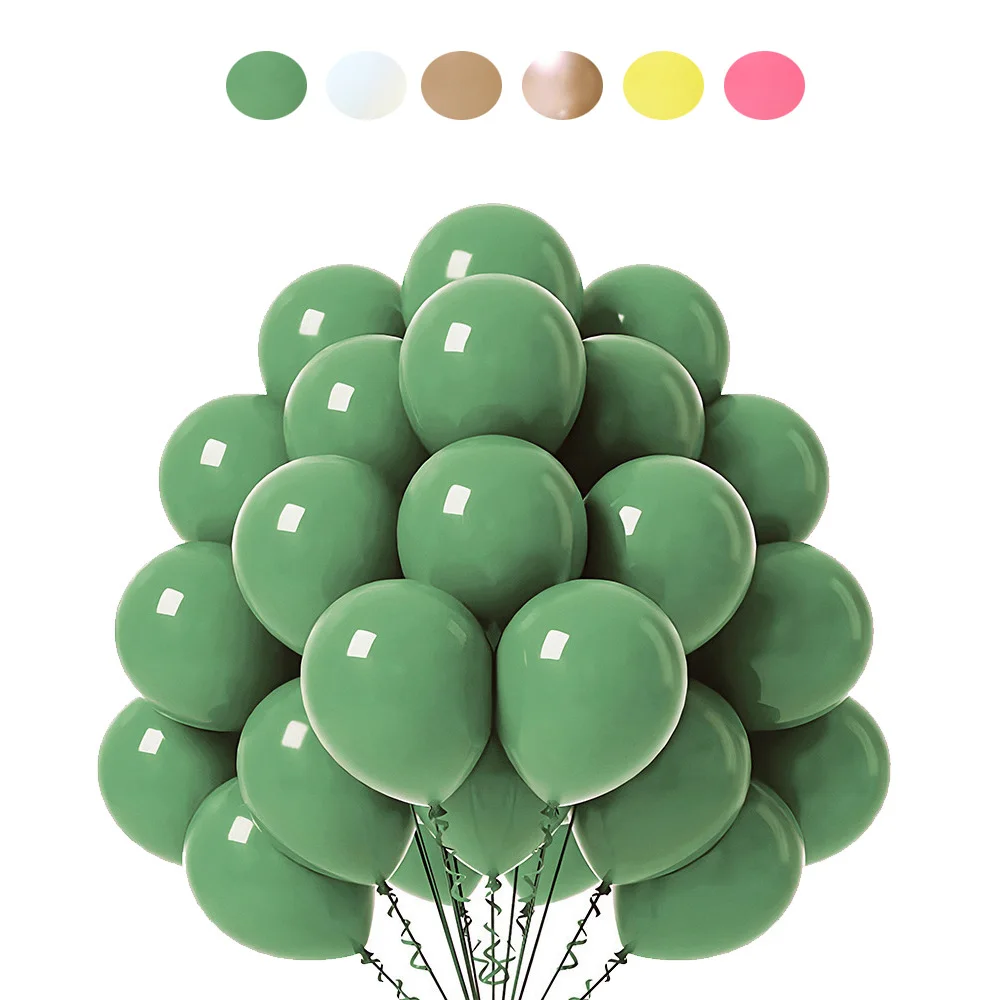 12 بوصة بالونات اللاتكس الخضراء المريمية حفلة عيد ميلاد ديكور الوردي الأصفر كريم الأبيض بالونات ديكور الزفاف لوازم استحمام الطفل