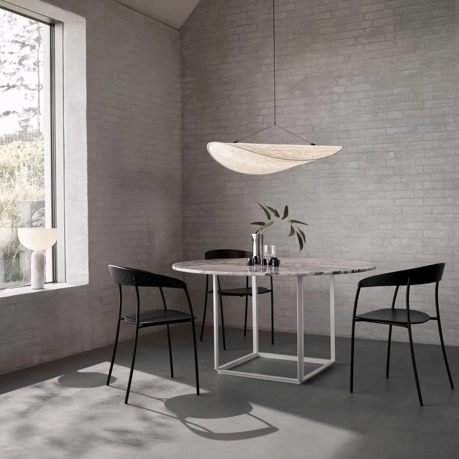 Modern LED Pendant Lamp Nordic Silk Chandelier For Living Room Home Decor Modern Silk Fabric Tense Pendant Light