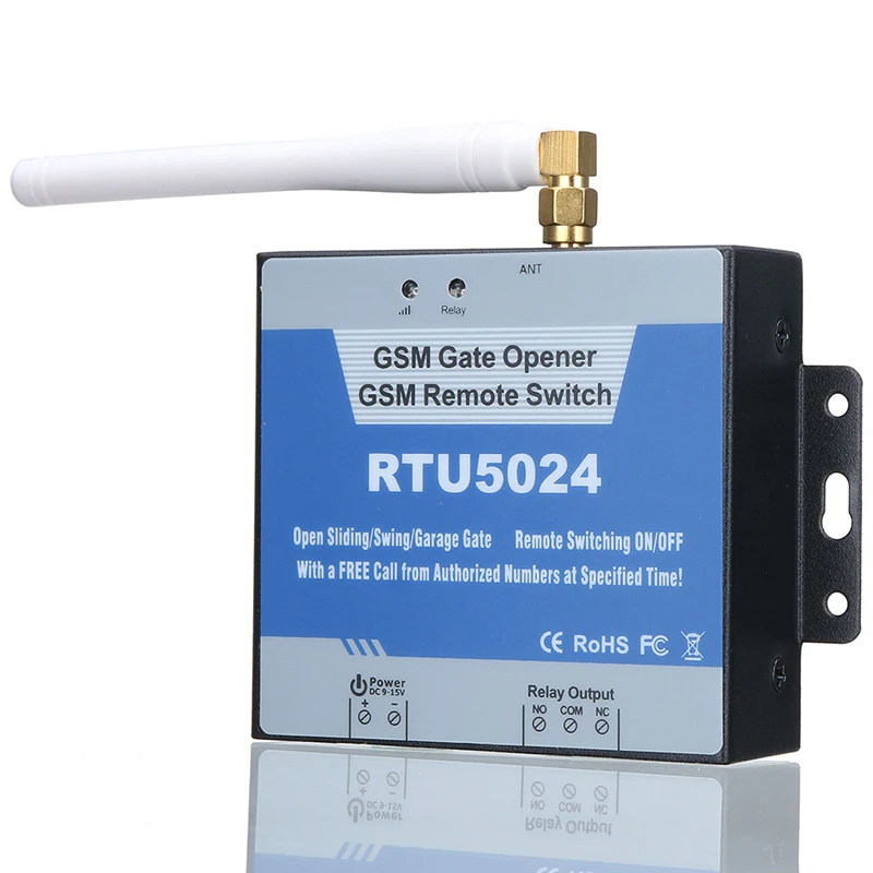 

RTU5024 GSM Gate Opener Relay Switch Wireless Remote Control Door Access Long Antenna Free Call 850/900/1800/1900MHz Door Opener
