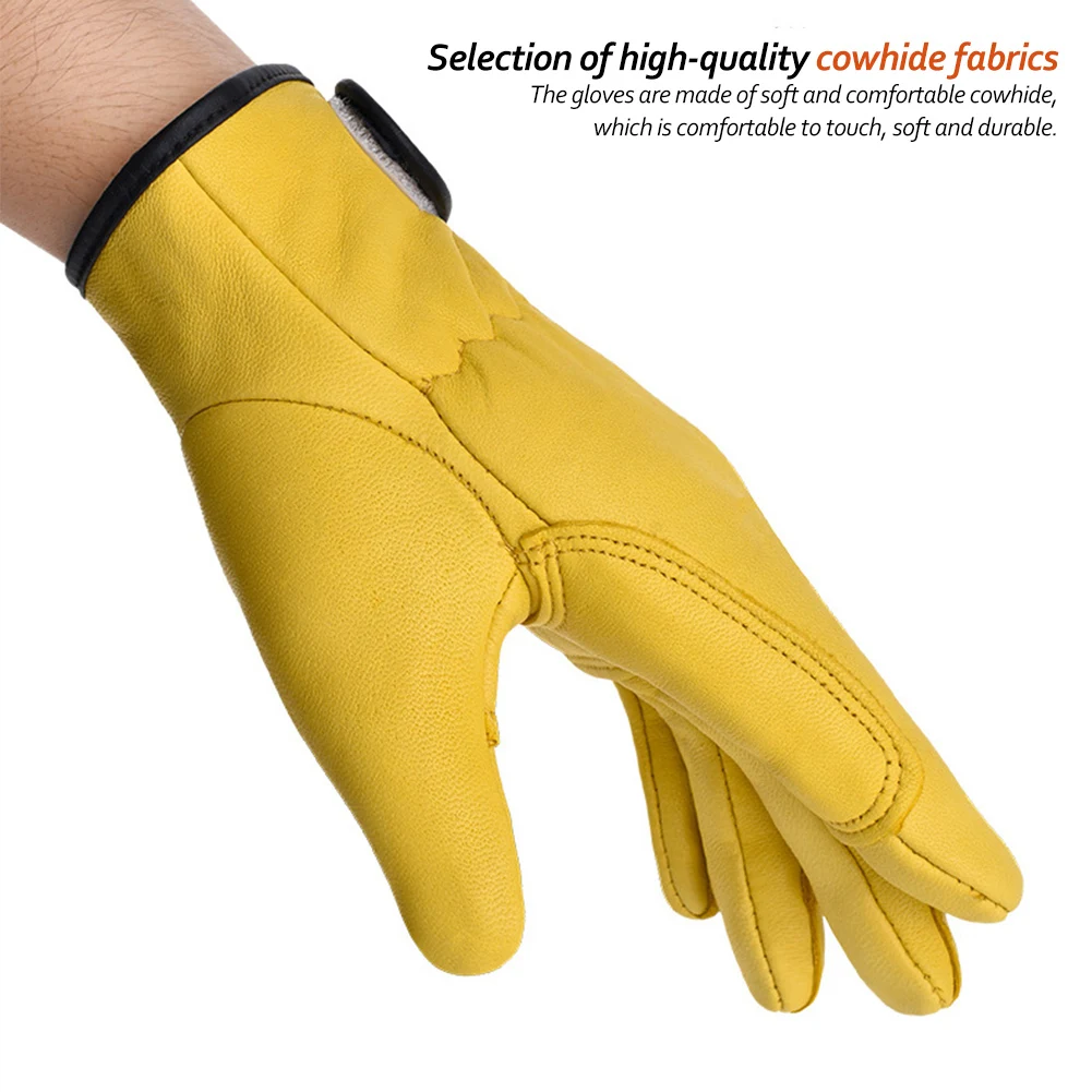 Work gloves sheepskin leather workers work welding safety protection garden sports motorcycle driver wear-resistant gloves safety gloves protective gloves garden work gloves cotton work gloves
