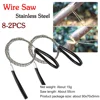 8-2PCS Portable Chainsaw Steel Rope Hand Saw Chain Emergency Survival Gear 24 inch Steel Wire Saw Wood Cutting Chain Saw Tools 6