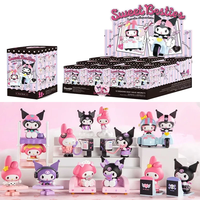 Sanrio Family Best Friend Sweetheart Series Blind Box Toys Cartoon Anime Figures Kuromi My Melody Model Decoration Kids Gifts