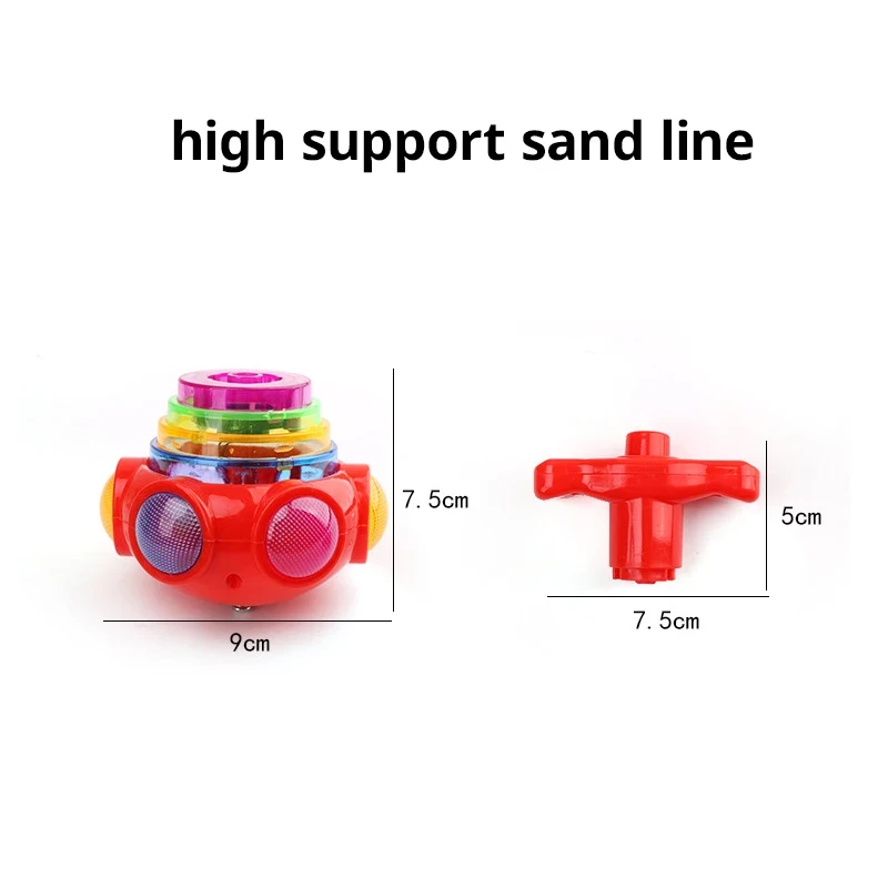 Gyroscope Toy 9cm Music Luminous Magic Rotating Launch Cartoon Colorful Flash Children Toys