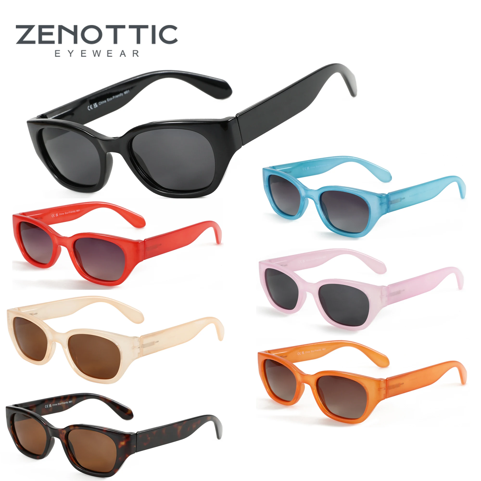 Lunettes De Soleil Polarisées Homme Femme - Verres UV400, Monture Rectangulaire Tendance - Protection Pour Conduite, Voyage, Style Rétro - 7