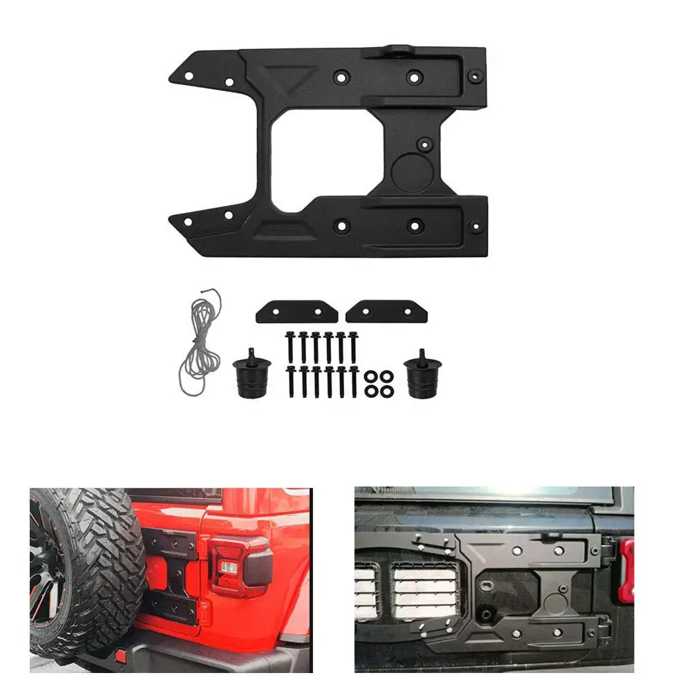 

SXMA Oversize Tailgate Reinforcement Spare Tire Tailgate Bracket Hinge Tire Carrier Kit for Jee p Wrangler JL 2018+