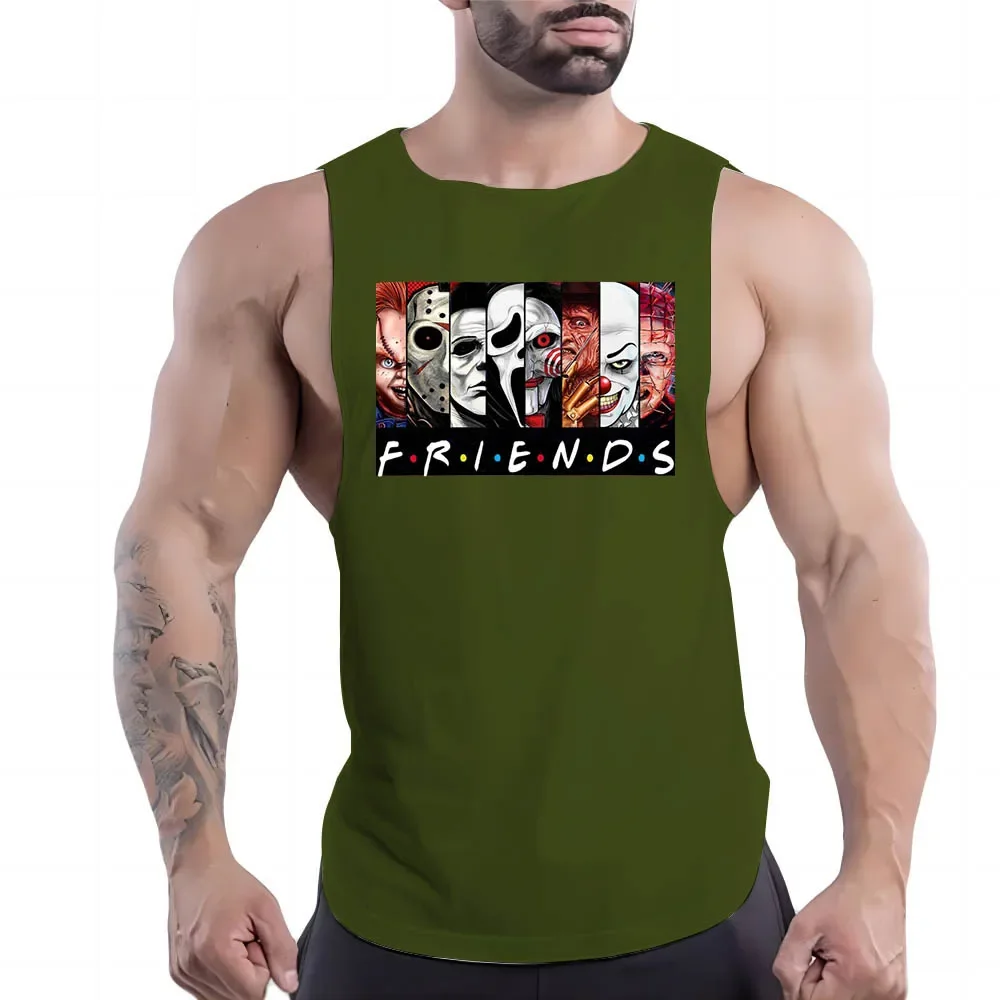 thumbnail image 1 of Camiseta sin mangas transpirable de secado rápido para hombre, ropa de moda para ocio, verano, Y2k, FNAF, gimnasio, exterior, baloncesto, estampado, deporte, camiseta sin mangas, 1 of 5