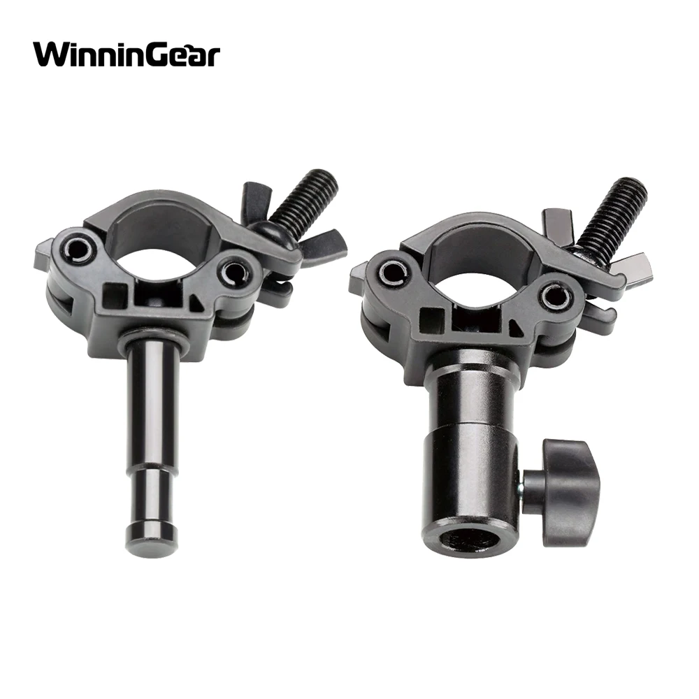 Video Tube Clamp Coupler with Male Femal Stud 30-35mm 40-50mm for LED Photographic Studio Light Flash Speed Light Hanging photography light clamp