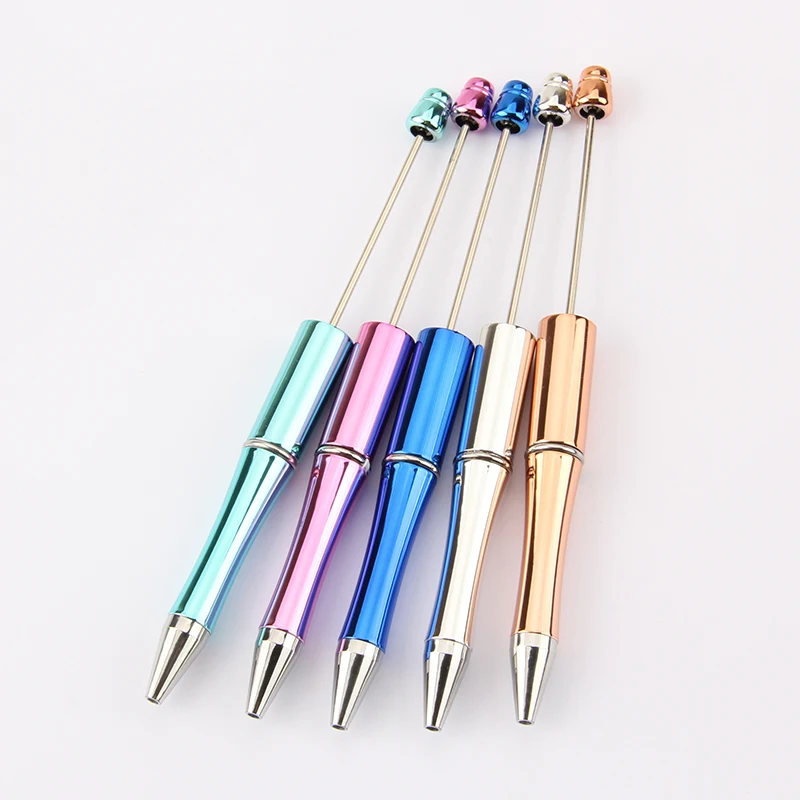 40pcs Latest Color Beaded Ballpoint Pen Beadable Plastic Pens Beaded Handmade Beaded Pens Teacher Gift  School Office Supplies