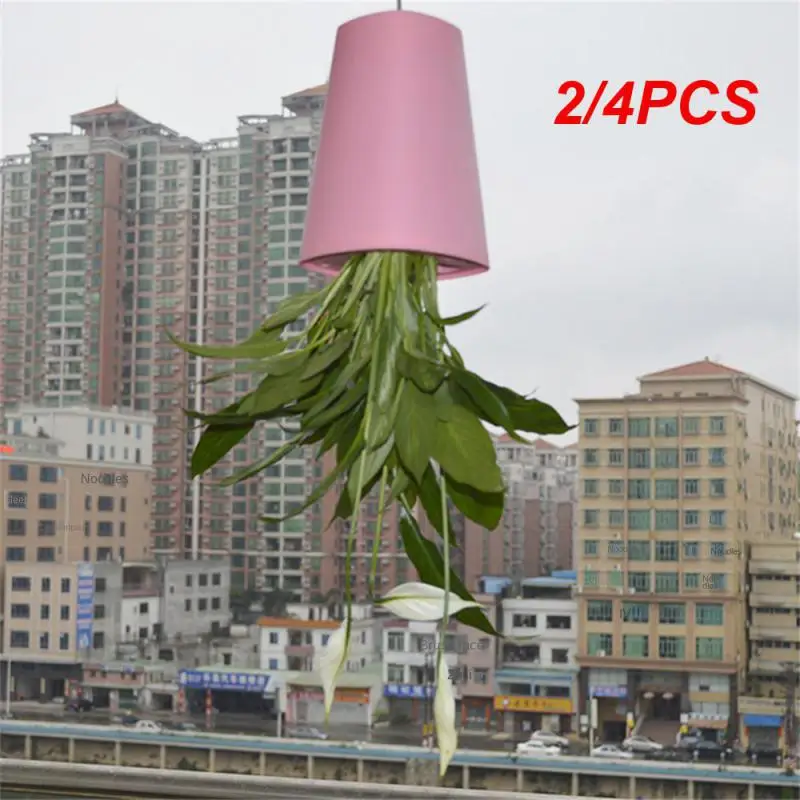 

2/4PCS Storage Basket Hang Durable Not Easy To Deform Purify Air Corrosion Resistant Hanging Inverted Plastic Flower Pot