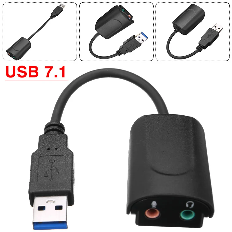 

1 шт. внешняя звуковая карта USB 7,1 канальная игровая звуковая карта с разъемом 3,5 мм на USB ПК Антимагнитная звуковая гарнитура микрофон