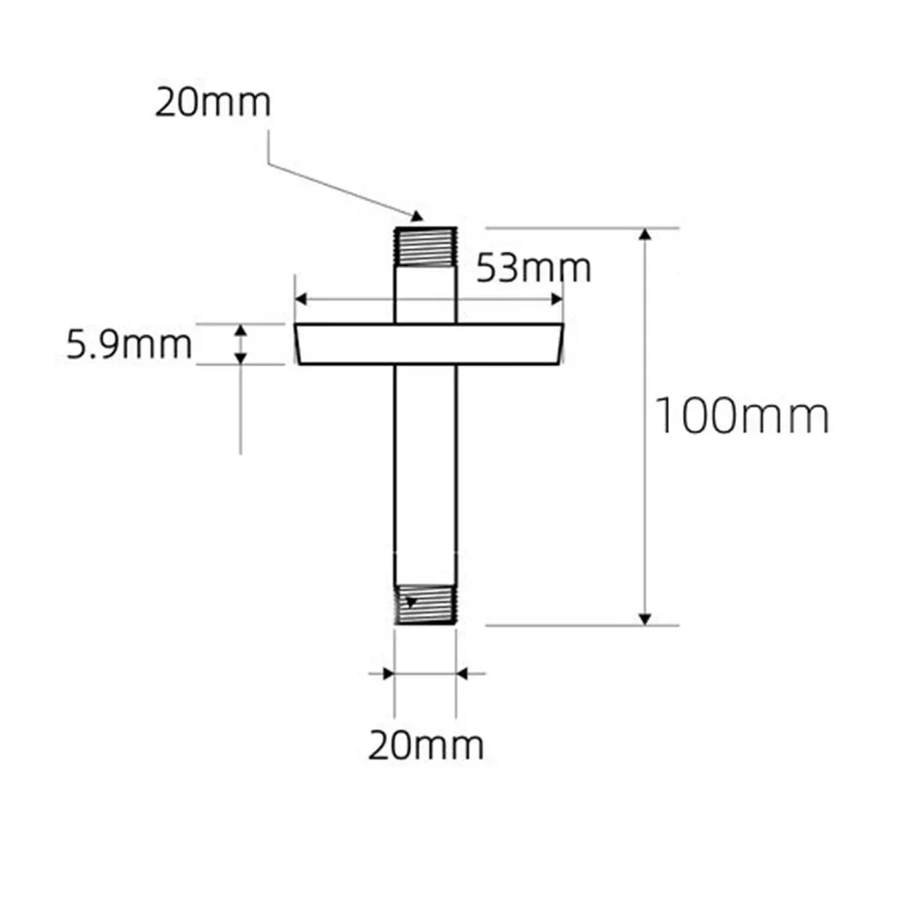 Shower Pipe Extension Shower Head Extender 10cm Wall Mounted Ceiling Shower Arm Extension Rod Shower Head Extension Head Holder Fixed Bathroom Pipe Bathroom Access