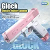 Electric Water Gun Automatic Glock Pistol Shooting Toy Full Automatic Summer Water Beach Toy For Kids Children Boys Girls Adults 3