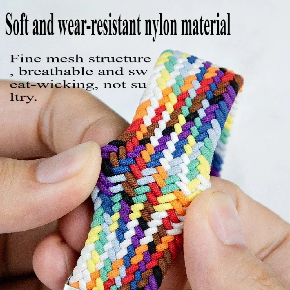 Nylon Parachute Buckle Adjustable Watchband, 20mm/22mm Strap