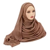 Châles en coton rayonne pour femmes musulmanes, Hijab Modal, écharpe unie, grande taille, Turban islamique, bandeau 190x85cm