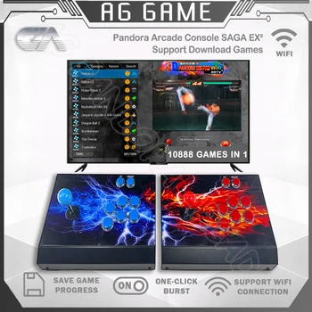 8000 10888 판도라 18S 프로 박스 아케이드 머신 게임, 3D 와이파이 테이블로 아케이드 멀티주에고 지지대 내장 게임 마켓 다운로드