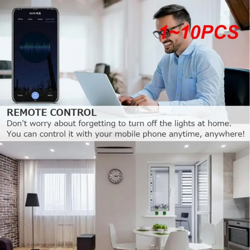 

1-10 шт., светодиодная лампа с пультом ДУ, 220 В