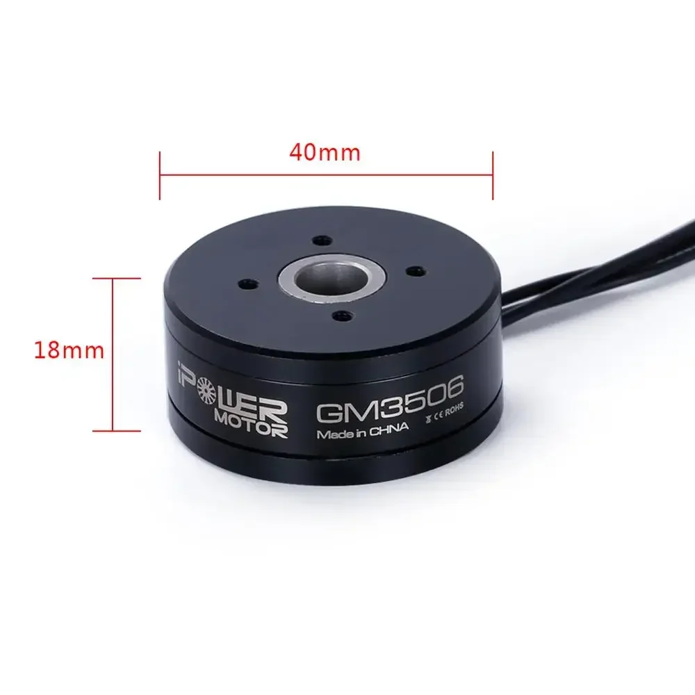 Moteur de Cardan Sans Balais IFlight IPower GM3506 130T installé sur un support avec vis de fixation pour caméra reflex
