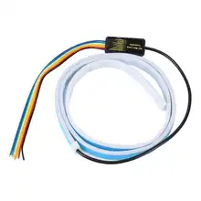 

Tailgate Strip Light 47in 12V Universal RGB Flowing LED Car Tail Trunk Tailgate Strip Light Brake Driving Turn Signal