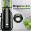 Cold Press Juicer, Slow Masticating Machines with 5.4" Extra Large Feed Chute Fit Whole Fruits & Vegetables Easy Clean Sel 4