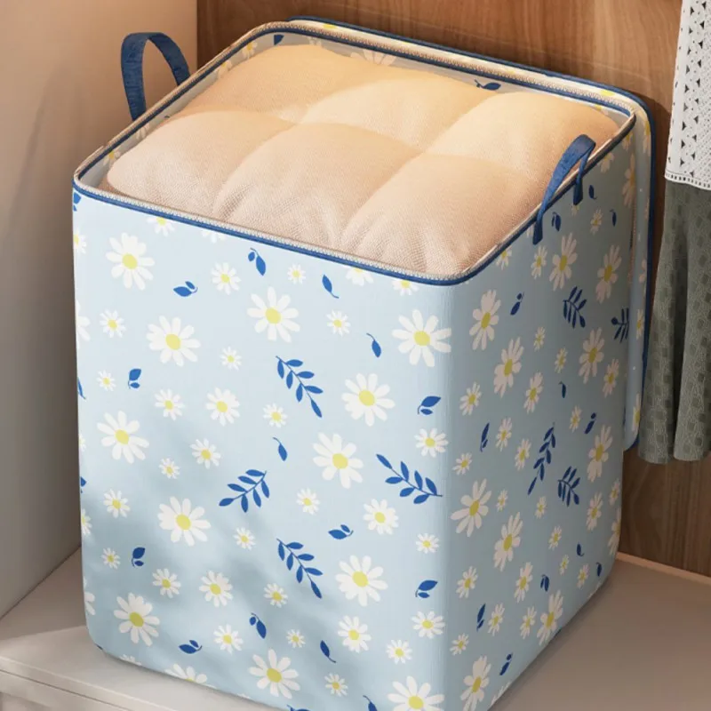 Fabric Storage Bins Large Storage Baskets with Zzipper and Handles Closet Organizer for Clothing Blanket Bedding Comforters 2