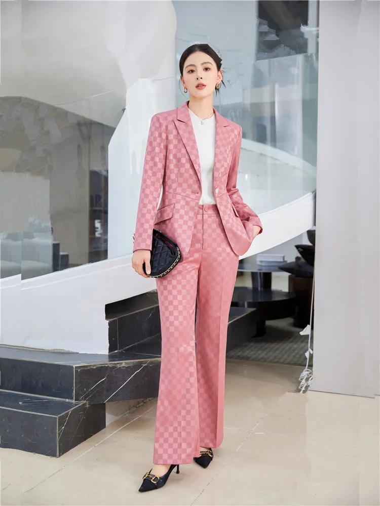 Women's Long Sleeve Blazer and Pants Sets Office Ladies suits