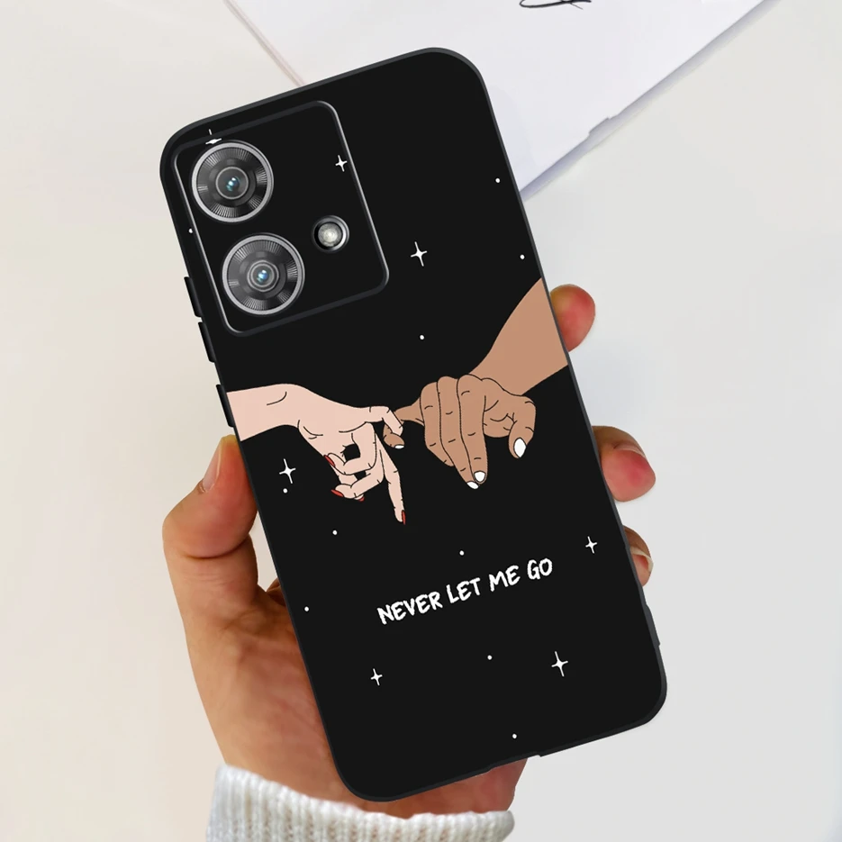 Cute Cat & Butterfly Soft Silicone Phone Case for Motorola Edge 40 Neo - Stylish Protective Back Cover
