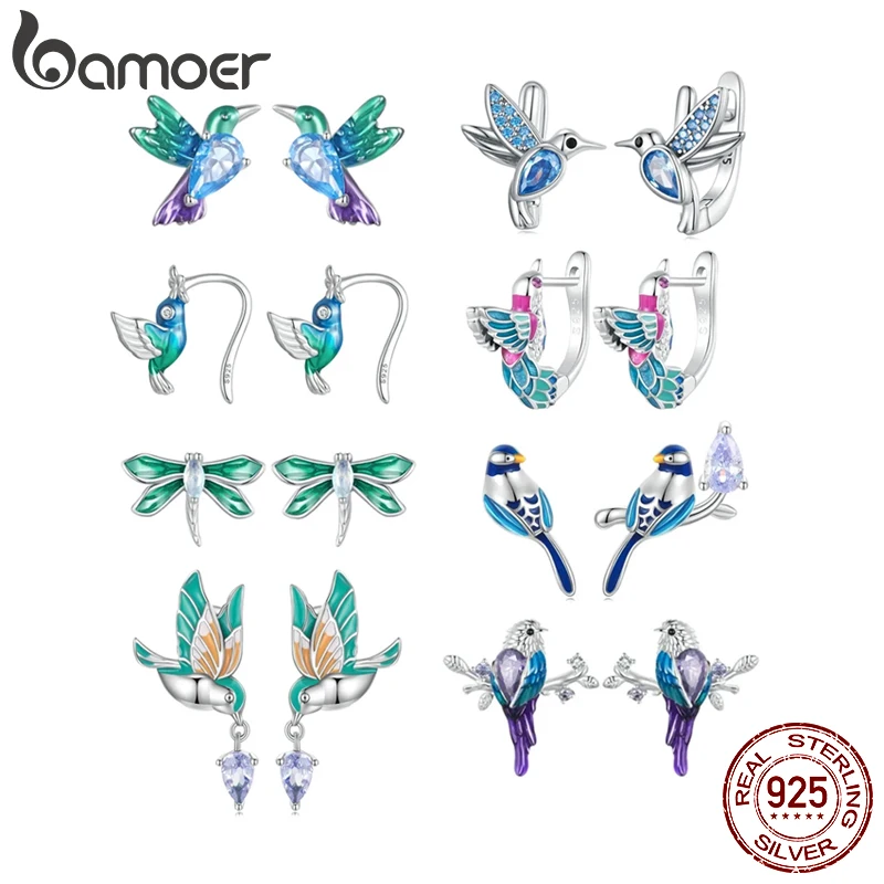 925 Sterling and White Gold Plated Insect Earrings 1