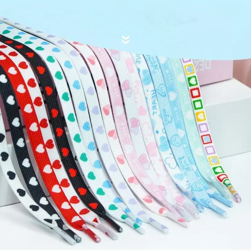 New Flat Pink Love Shoelace Personalizzato San Valentino Cuore Lacci Delle Scarpe Corda Coppie High Canva Scarpe Sportive Lacci Delle Scarpe Per Af1