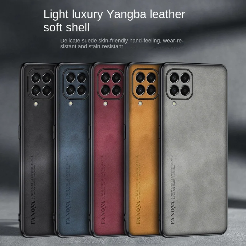 

For Samsung Galaxy M33 5G M336B Case PU Leather Surface Hard PC Back Cover Shockproof Matte Phone Case for Samsung M33 5G M336B