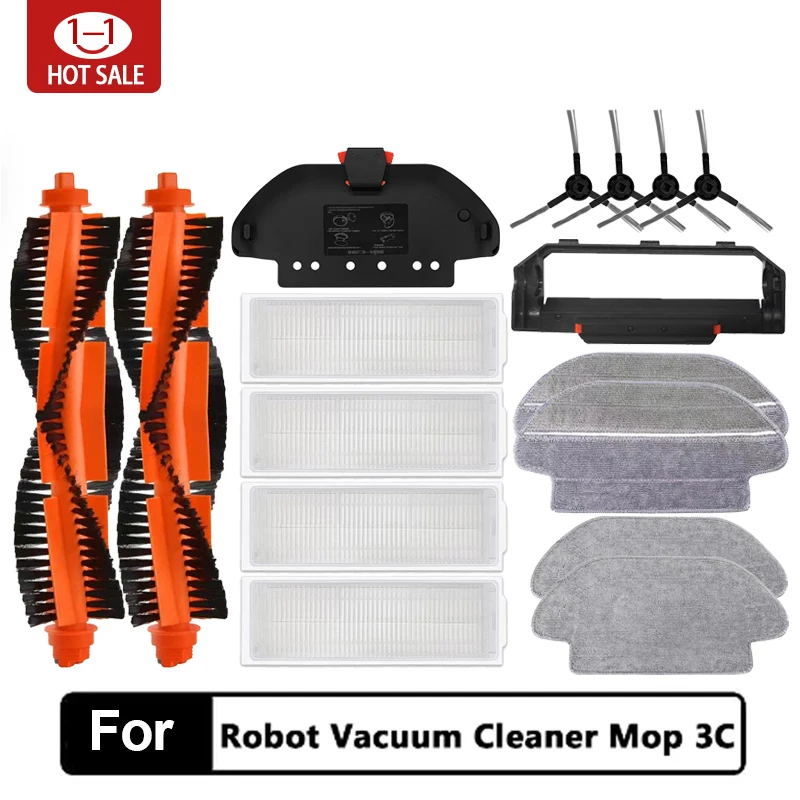 For Xiaomi Mijia Mi Robot Vacuum-Mop Pro STYTJ02YM 2S / 3C / Conga 3490 Viomi V2 PRO V3 SE Main Side Brush Hepa Filter Mop Part