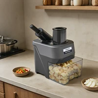 Coupe-légumes électrique 100W, hachoir et trancheuse à légumes professionnel, machine de découpe pour restaurants, hôtels, cafétérias 4