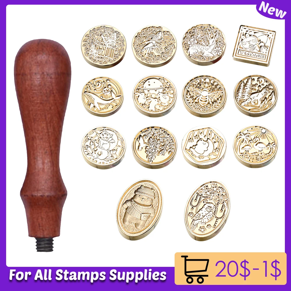 1pc Letter P Brass Sealing Wax Seal Stamp Wood Handle for Wedding  Invitations Party Envelope 