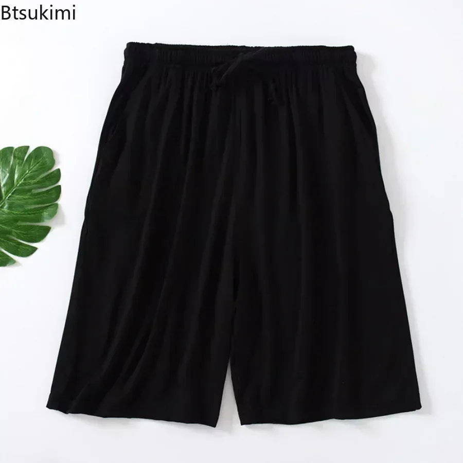 Plus Size 7XL 8XL Casual Sleep Shorts for Men Casual Modal Men's Pajamas Shorts Summer Soft Five Points Cotton Beach Shorts Male 5