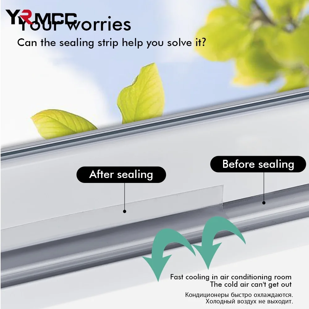 Door Window Seal Strip Weather Sealing Strip Noise Insulation Home Door Gap Draft Stopper for Car RV Accessories