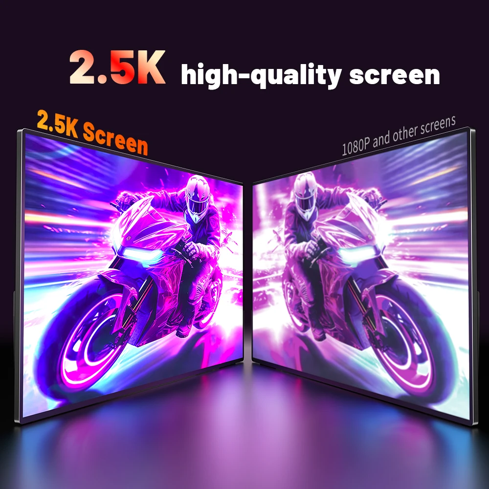 시볼란 24.5인치 2.5K 휴대용 모니터 터치스크린 165Hz 100% sRGB 400nit 디스플레이 확장기 타입-C HDMI 포트 게이밍 모니터