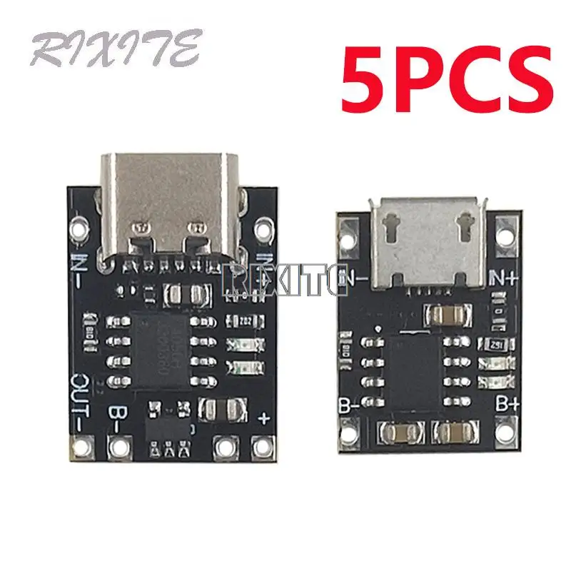 5PCS Type-c/마이크로 USB 미니 리튬 배터리 충전 모듈 충전 보드 1A 3.7V 4.2V TP4056 18650 충전기 모듈..
